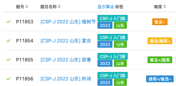 CSP-J 山东 2022 完整版题解封面示意